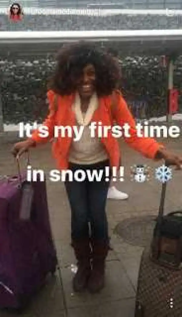 Actress Ufuoma McDermott Gushes About Her First Snow Experience [Photos]